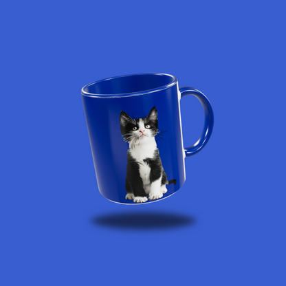 Custom Cartoon Pet Portrait Mug (11oz Coloured Ceramic)