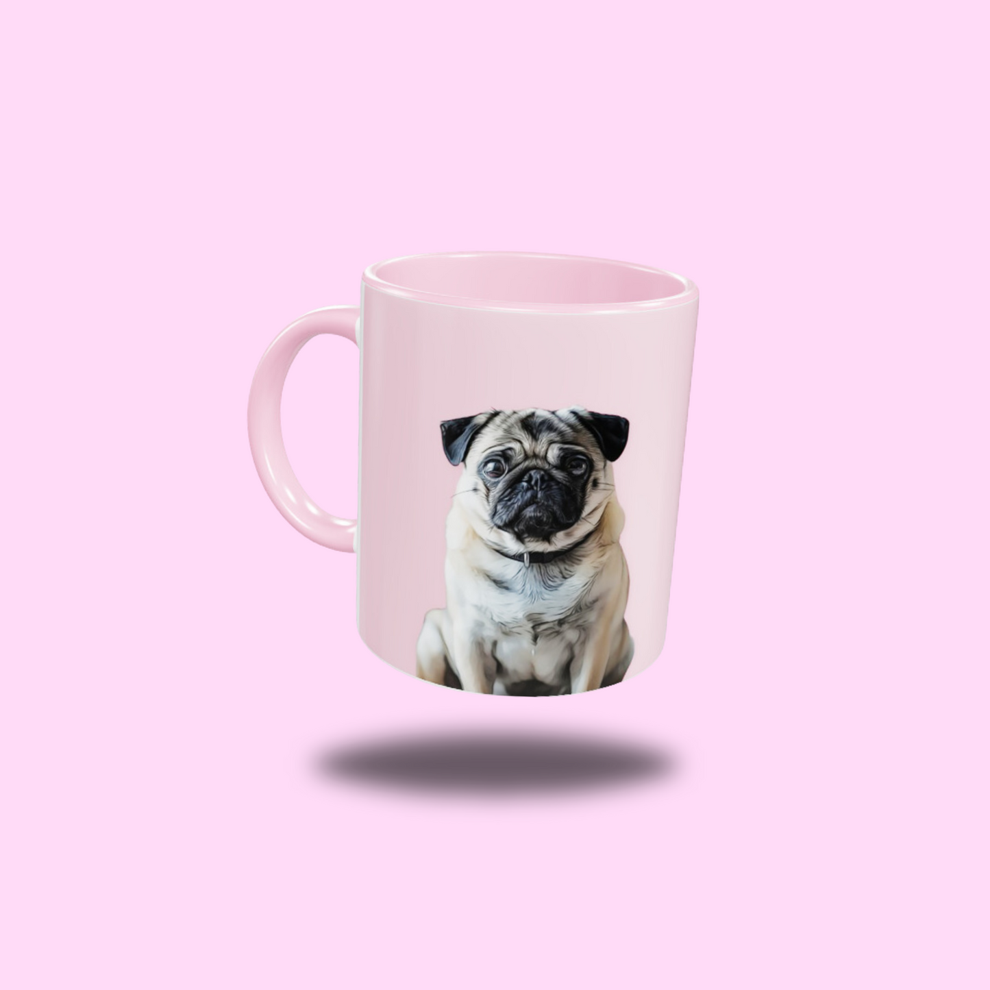 Custom Cartoon Pet Portrait Mug (11oz Coloured Ceramic)