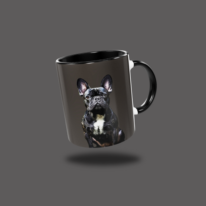 Custom Cartoon Pet Portrait Mug (11oz Coloured Ceramic)