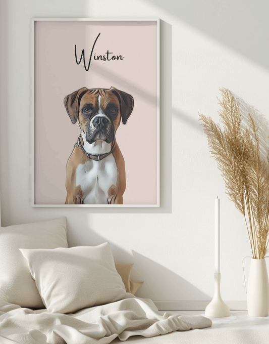 Tooned Pet Portrait - Premium Framed Posters