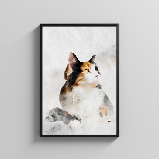 Digital Watercolour Pet Portrait, Turn Pets Into Art