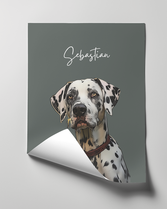 Customised Cartoon Pet Portraits - Premium Printed Posters