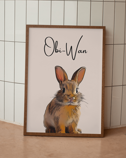 Customised Cartoon Pet Portraits - Premium Printed Posters